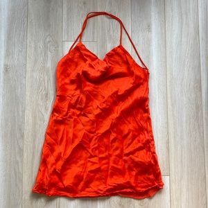 Size m orange slip dress